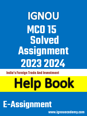 IGNOU MCO 15 Solved Assignment 2023 2024